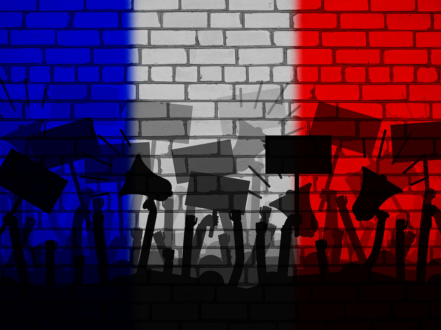 French pension and fuel strikes