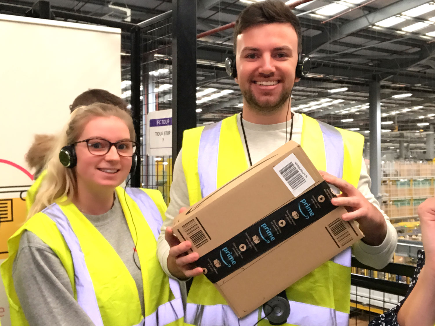 Team members visit Amazon