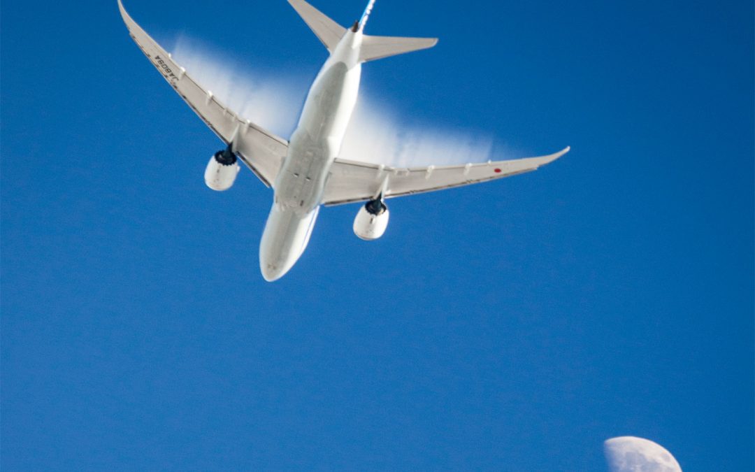 Aircraft and moon