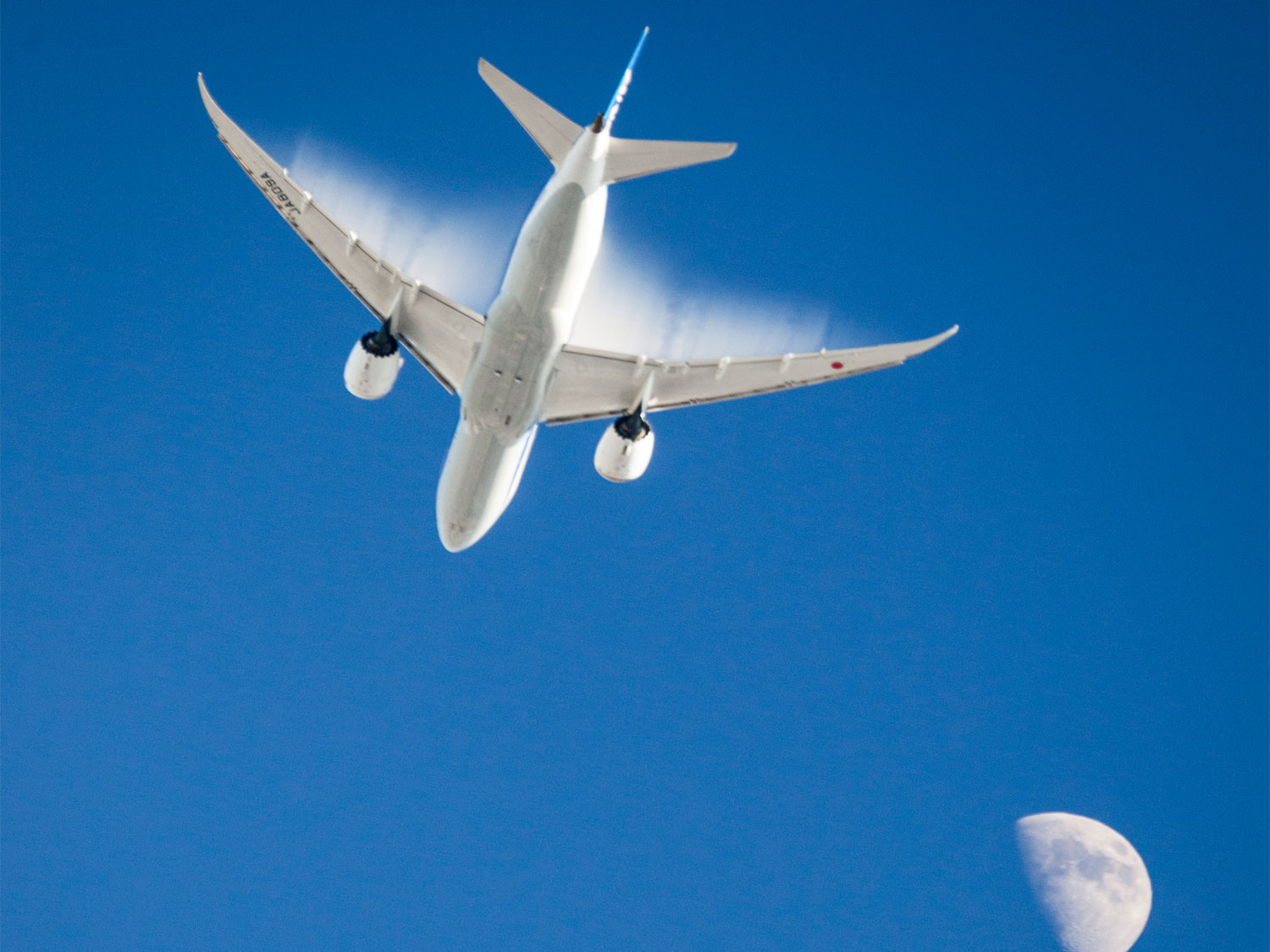 Aircraft and moon